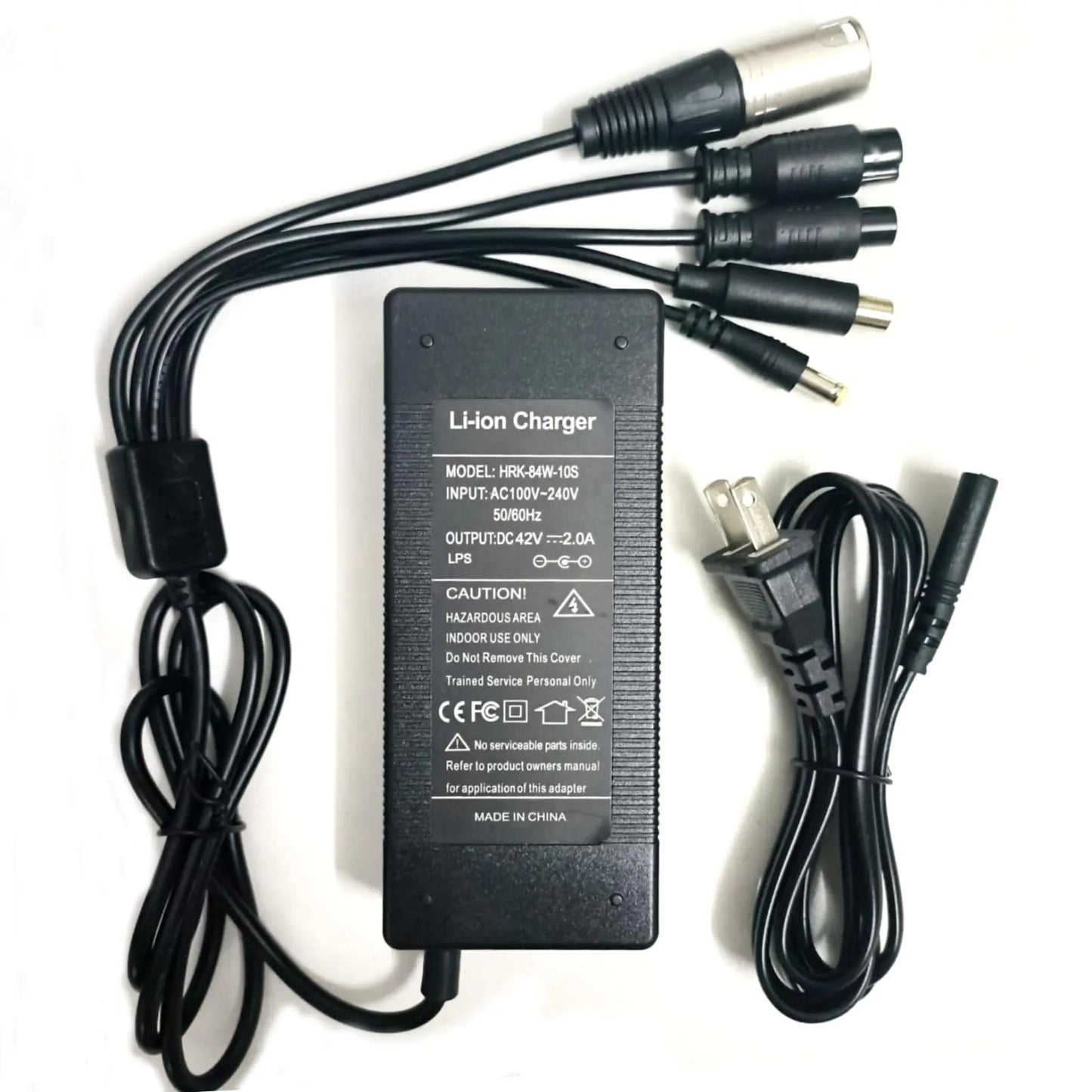 HERISKEER 42V 2A/ 1.5A Universal (5 Plugs) Fast Electric Scooter Bike Charger for 36V Lithium Battery Ebike Gotrax Hiboy Hover1 Jetson Segway Ninebot Sisigad Swagtron Xiaomi etc. Replacement Charger