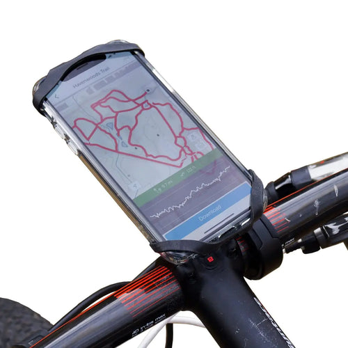 BiKase TrailKASE: Adjustable Universal eBike Road & Mountain Bike Cell Phone Holder - Secure & Lightweight Handlebar Mount for Smartphones Up to 6.9" Tall