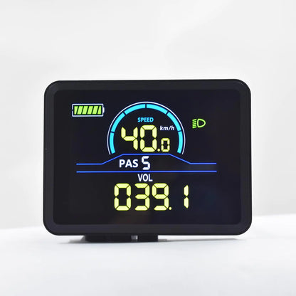 Mcezdy Left-Side Ebike Display UART No. 2 Protocol 24V-60V ABS Colorful Cycling Computer Ebike LCD Display to Enrich Cycling Journey