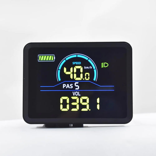 Mcezdy Left-Side Ebike Display UART No. 2 Protocol 24V-60V ABS Colorful Cycling Computer Ebike LCD Display to Enrich Cycling Journey