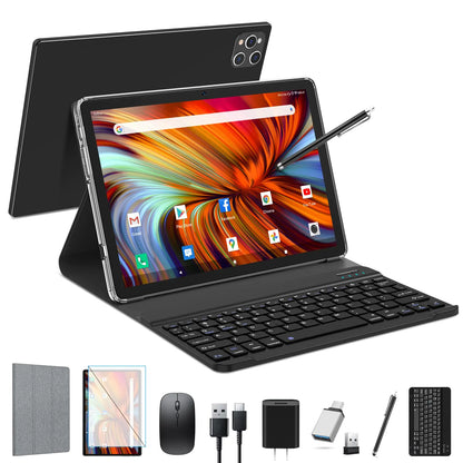 Android Tablet 2025 Latest Tablet 10 inch Android 13 Tablet with Keyboard128GB ROM 16GB RAM TF1TB ExpandOcta-Core Tablet with 5GWiFi1080FHD13MP+8MPCameraBluetooth5.0GPSMouseCaseBlack