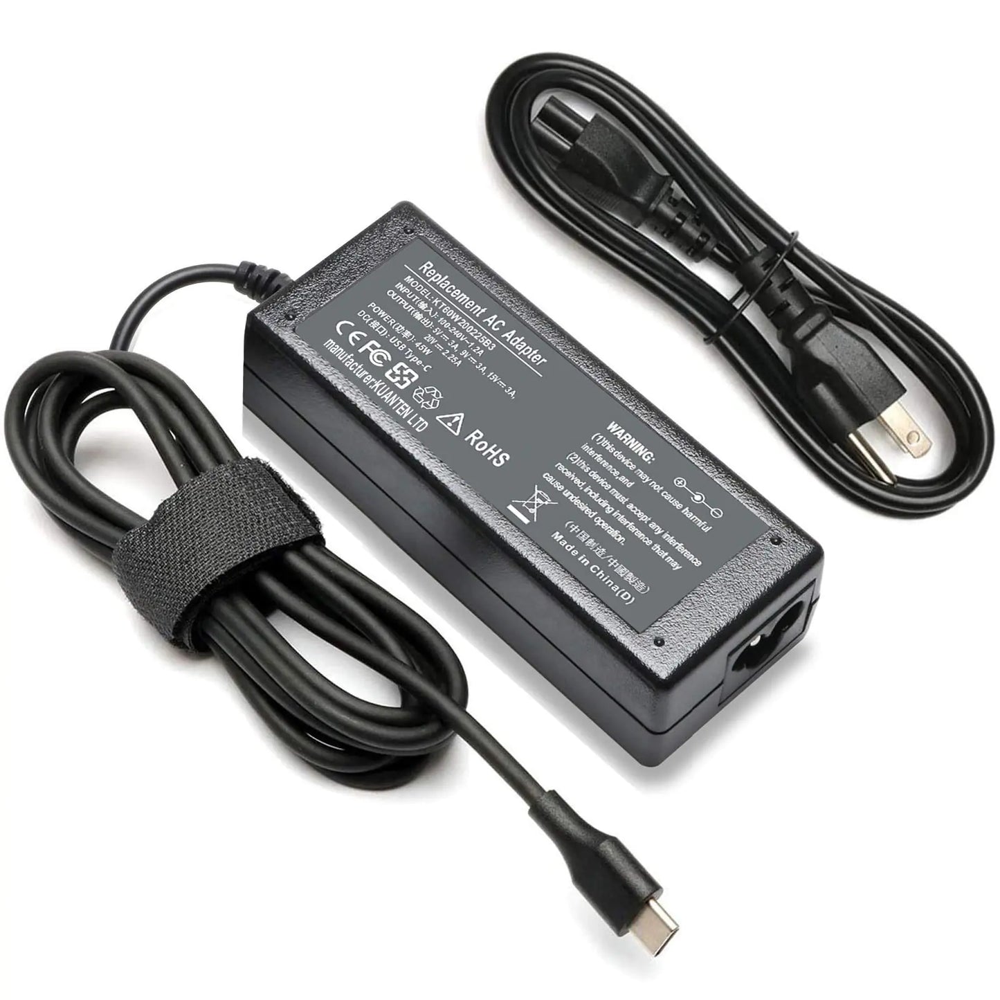 45w USB C Charger for HP Chromebook Charger Fit for Dell /Lenovo/Acer Chromebook Charger Yoga Charger Elitebook Charger Thinkpad Charger Laptop Power Cord Replacement