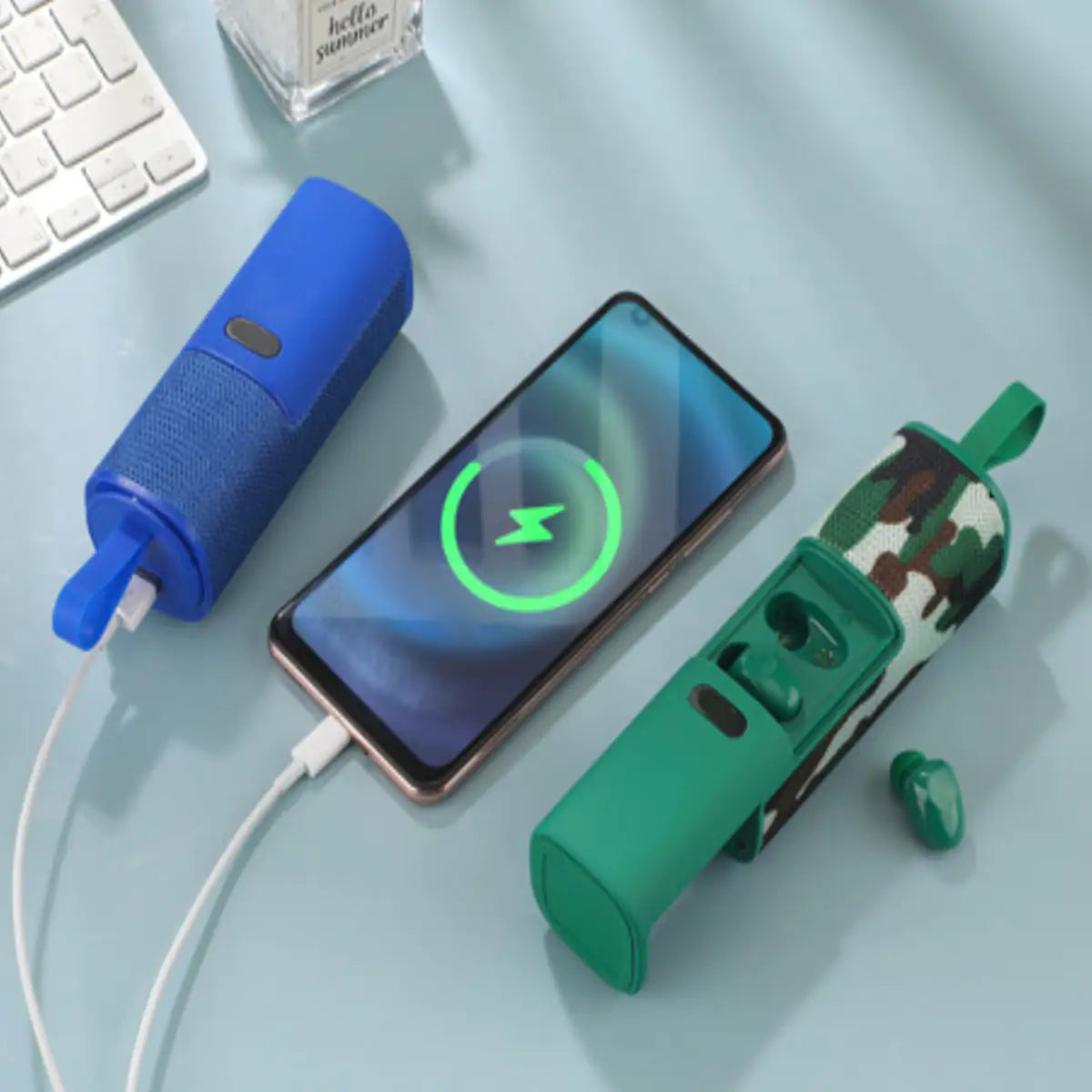 Triple Win 3 IN 1 Compact Size Earphone, Speaker And Power Bank